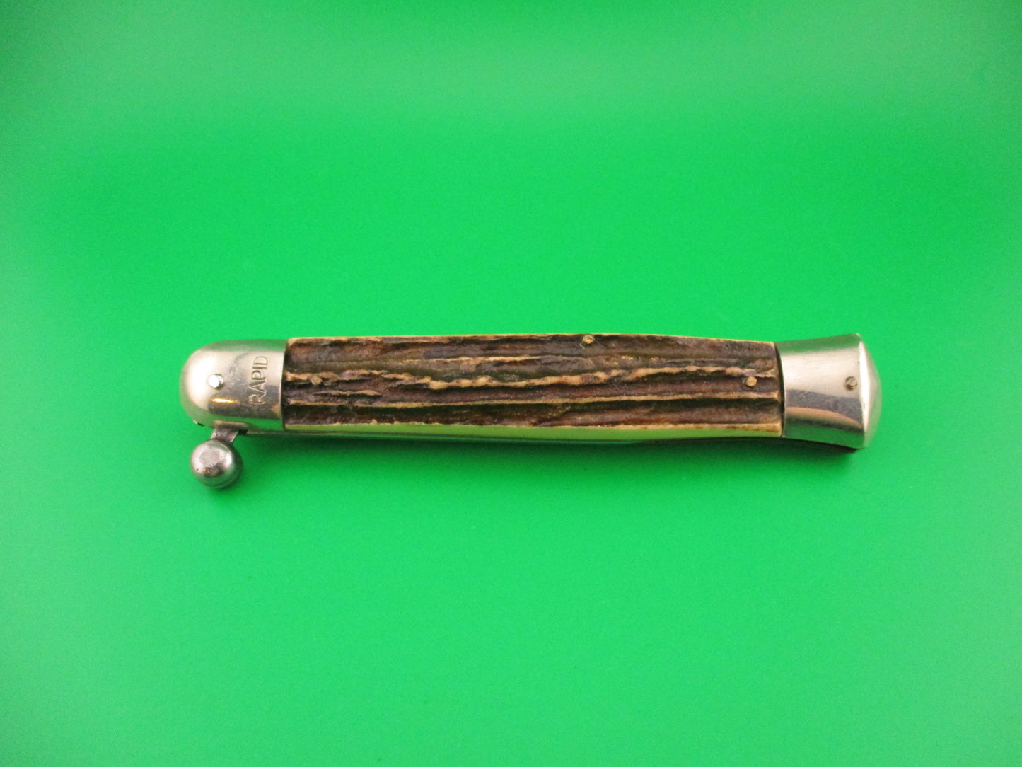 MILANO SZL ROSTFREI RAPID 25cm Italian Stag Knob Flip Open Vintage manual knife