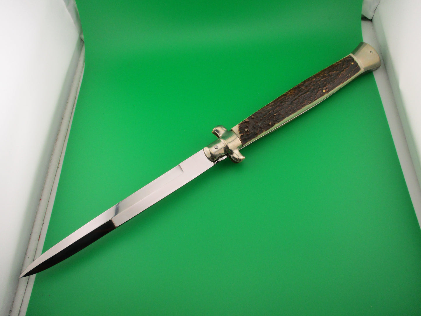 AGA CAMPOLIN ITALY 45cm Italian Stag swivel bolster 18 inch automatic knife