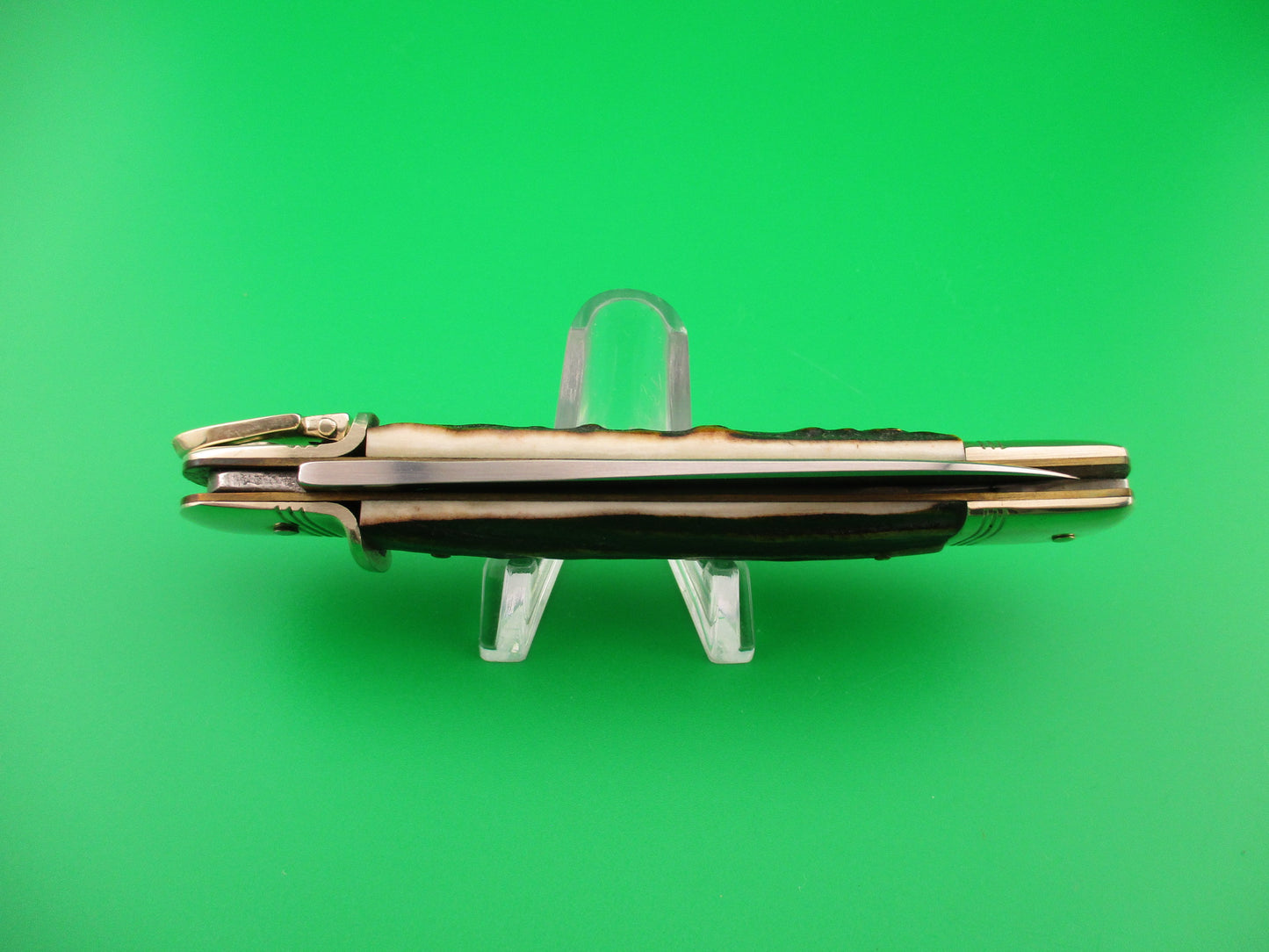 ROSTFREI Kissing Crane 11cm German Stag ROBERT KLAAS Lever automatic knife