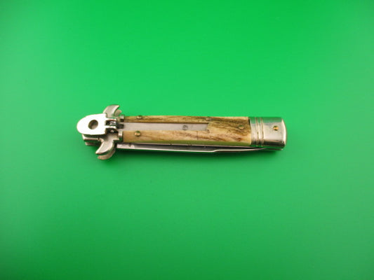 Leverletto by Bill DeShivs AKC Italy 20cm Italian Stag lever guards automatic knife