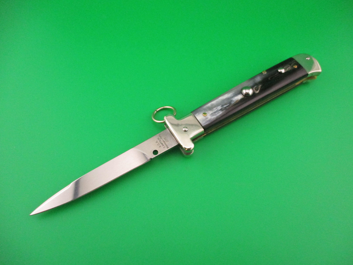 AGA CAMPOLIN Maniago-Italy 2015 22cm Italian Francese Ringpull automatic knife