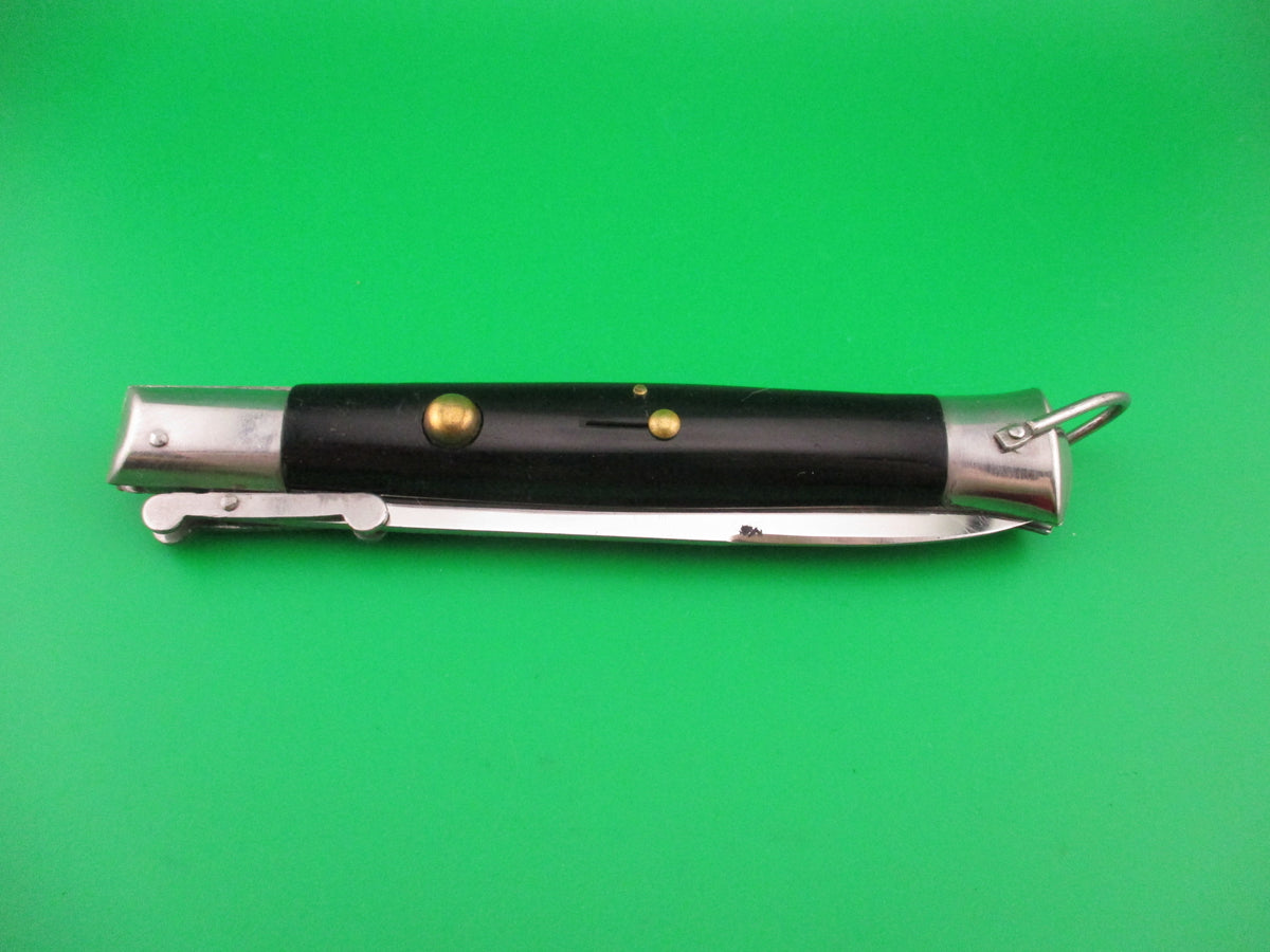 RIZZUTO ESTILETTO MILANO STAINLESS STEEL 28cm Japanese Swing Guard black switchblade