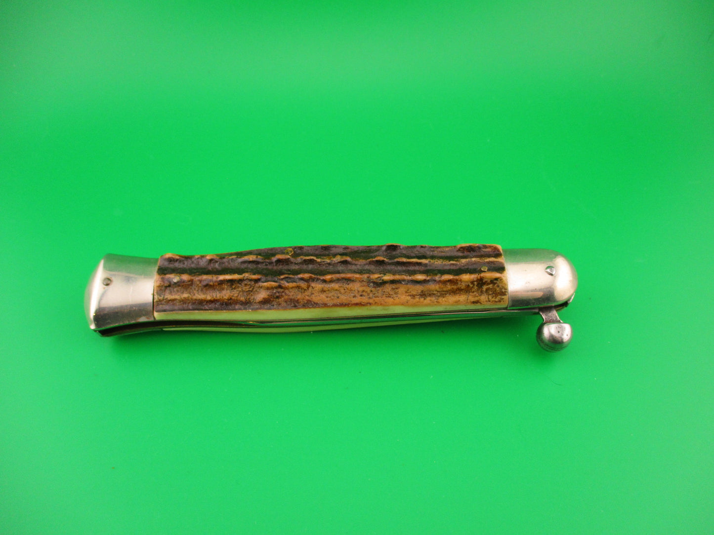 MILANO SZL ROSTFREI RAPID 25cm Italian Stag Knob Flip Open Vintage manual knife