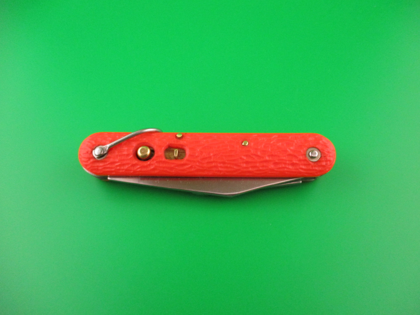 z CAMILLUS vintage MC1 Orange paratrooper automatic knife with hook blade