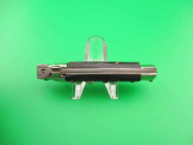 Sterile 16cm Italian Stiletto swivel bolster flat top plastic scales automatic knife