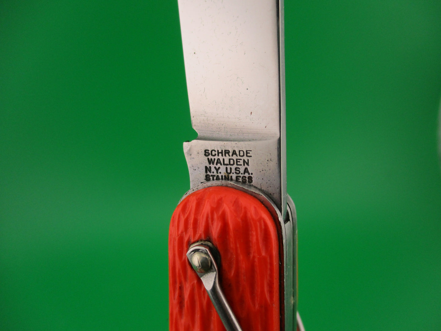 Schrade Walden vintage MC1 Orange military paratrooper switchblade in wrapper