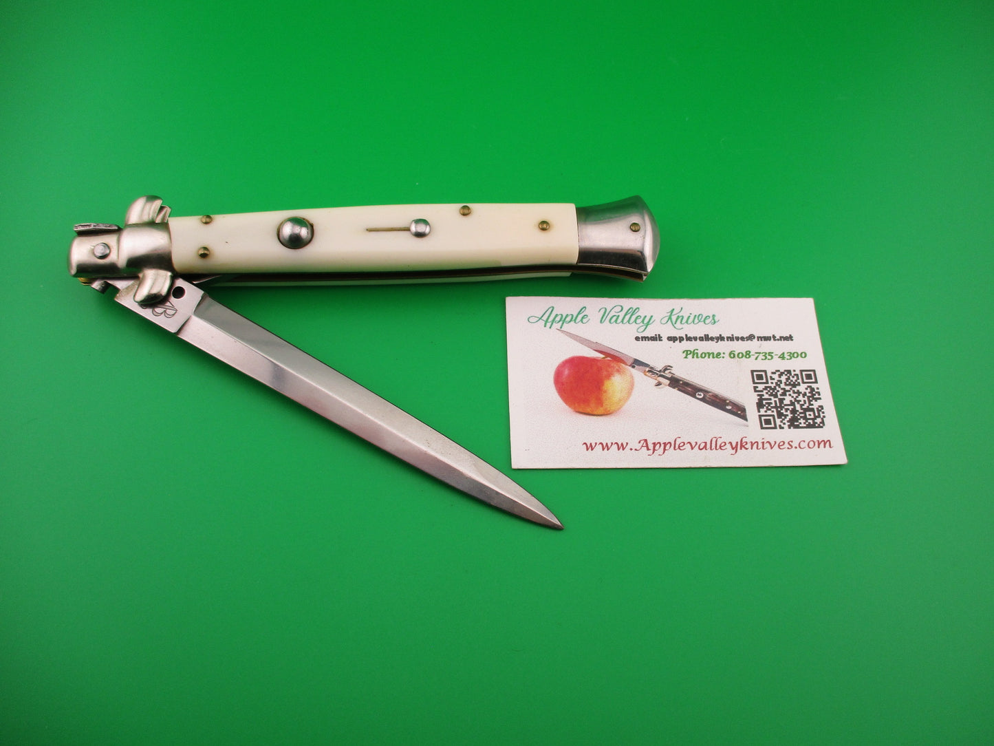 AB STILETTO ITALY 28cm Italian Dagger Blade Camel bone Stiletto switchblade knife