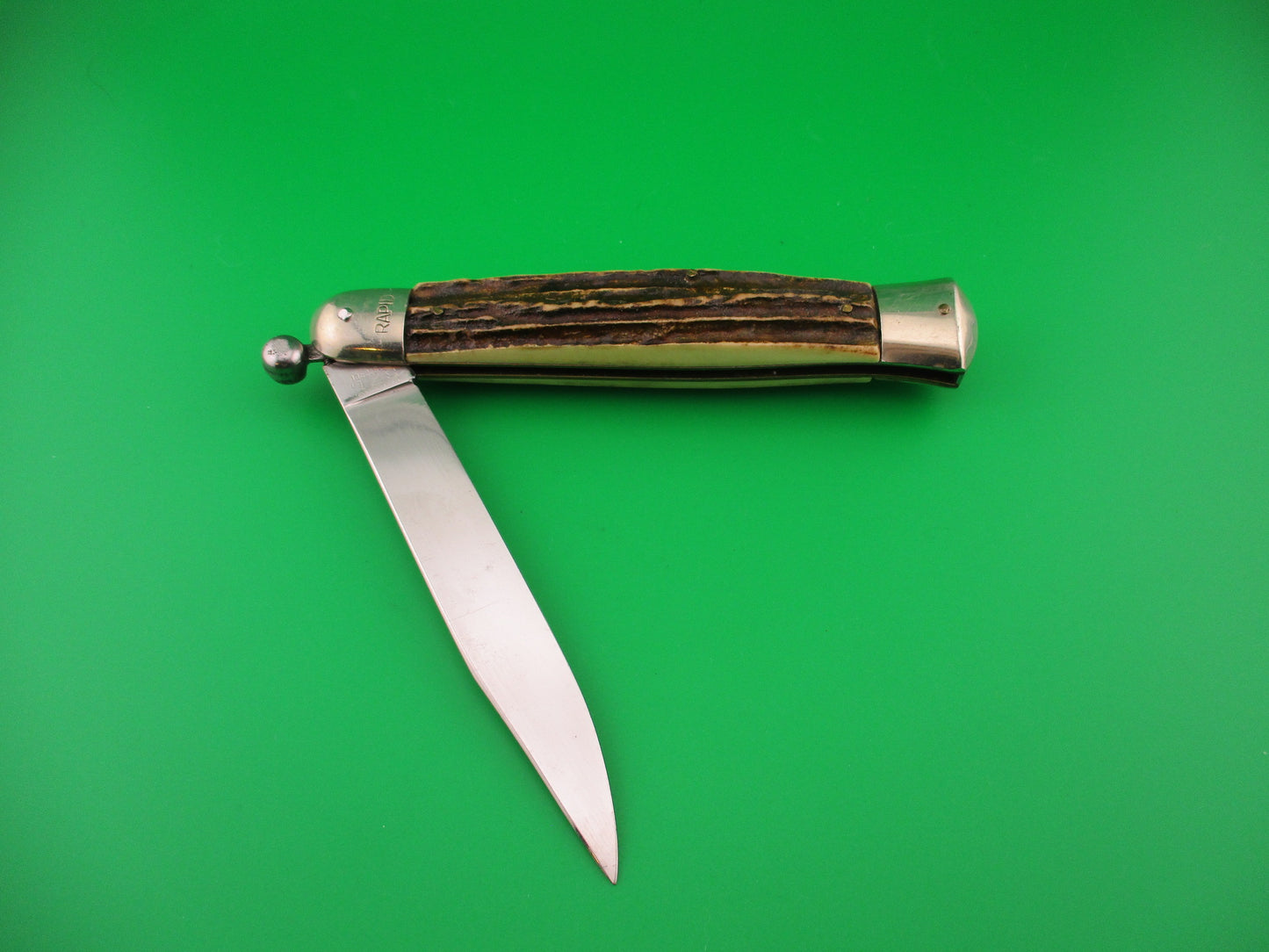 MILANO SZL ROSTFREI RAPID 25cm Italian Stag Knob Flip Open Vintage manual knife