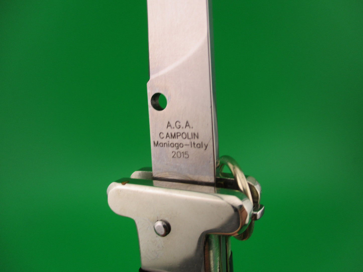 AGA CAMPOLIN Maniago-Italy 2015 22cm Italian Francese Ringpull automatic knife