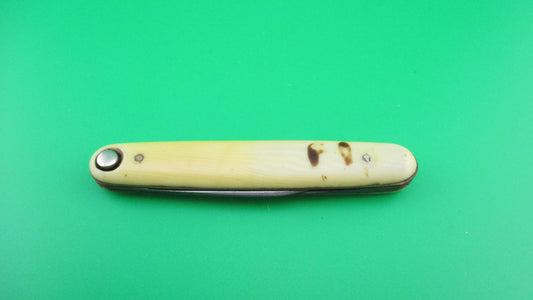 Press Button Knife Co medium double Ivory Celluloid Antique automatic knife