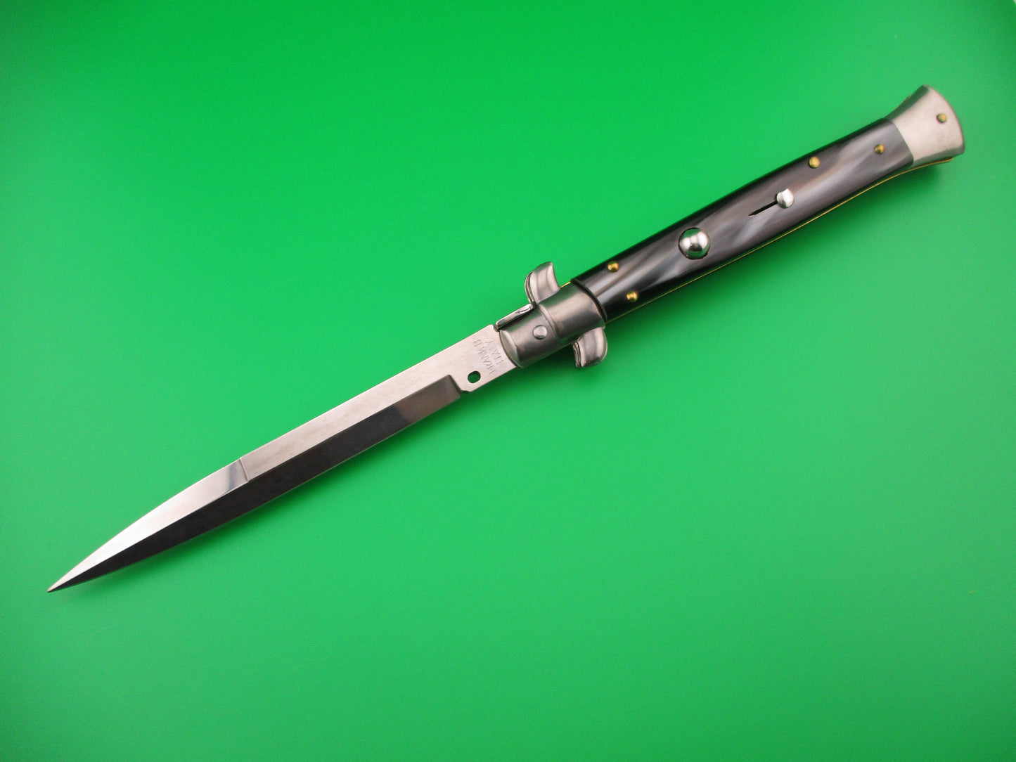 FRANK B ITALY 28cm Italian Stiletto Swivel bolster bayonet automatic knife