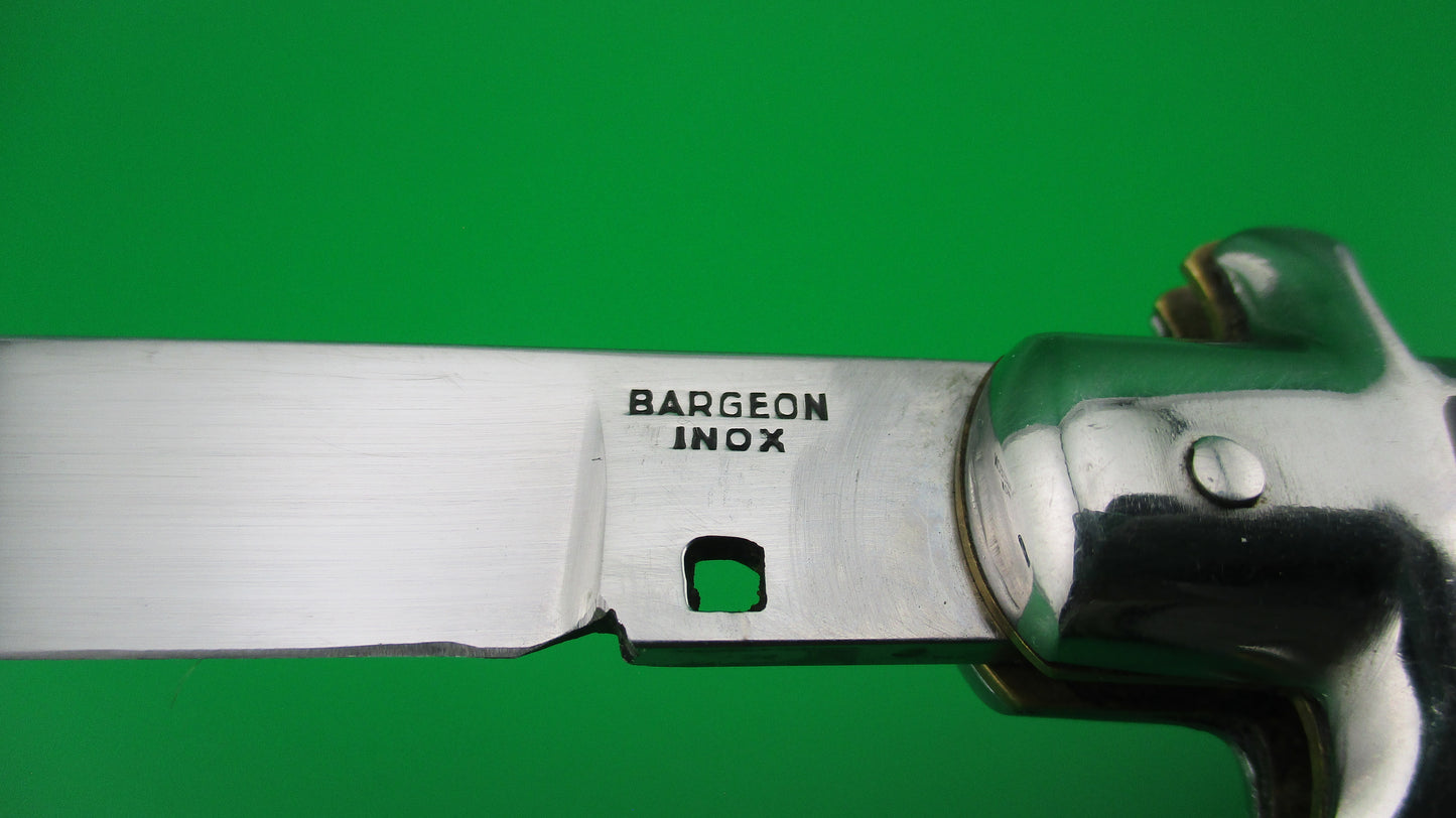 BARGEON INOX 24cm French Crossguard Automatic lockback knife