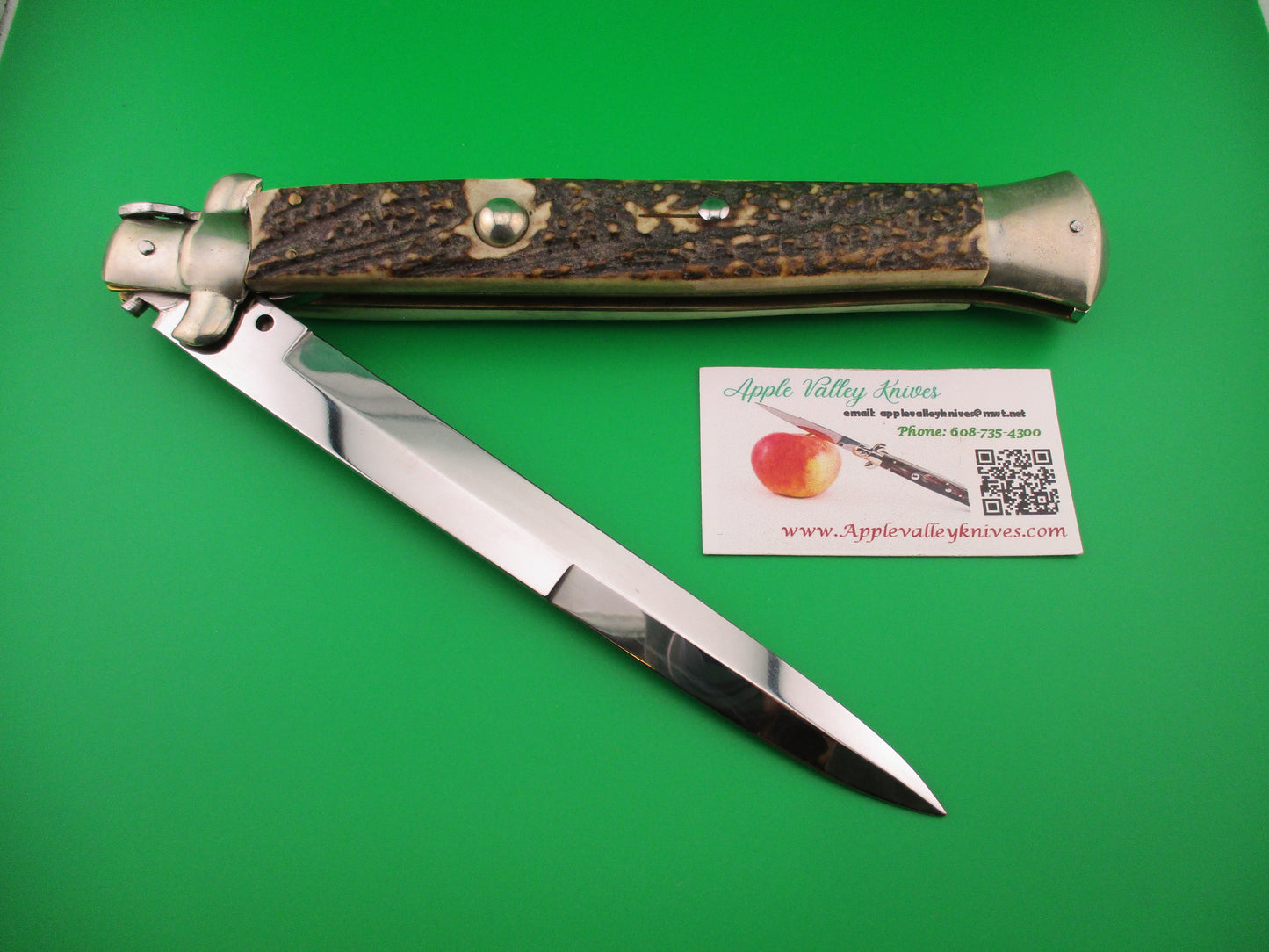 AGA CAMPOLIN ITALY 45cm Italian Stag swivel bolster 18 inch automatic knife