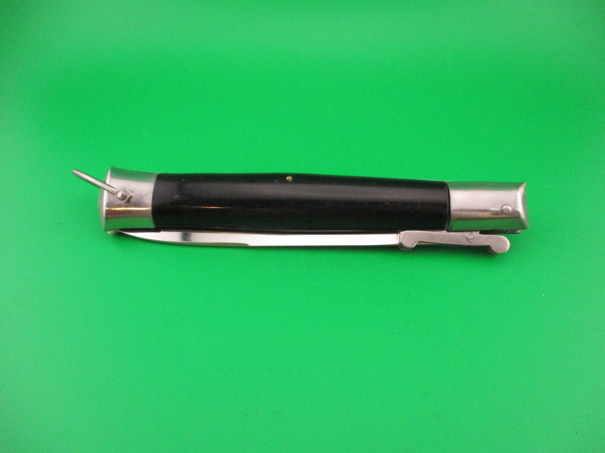 RIZZUTO ESTILETTO MILANO STAINLESS STEEL 28cm Japanese Swing Guard black switchblade