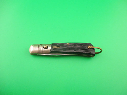 UTICA CUT CO JAPAN 15cm Japanese vintage 1960s automatic knife w lanyard