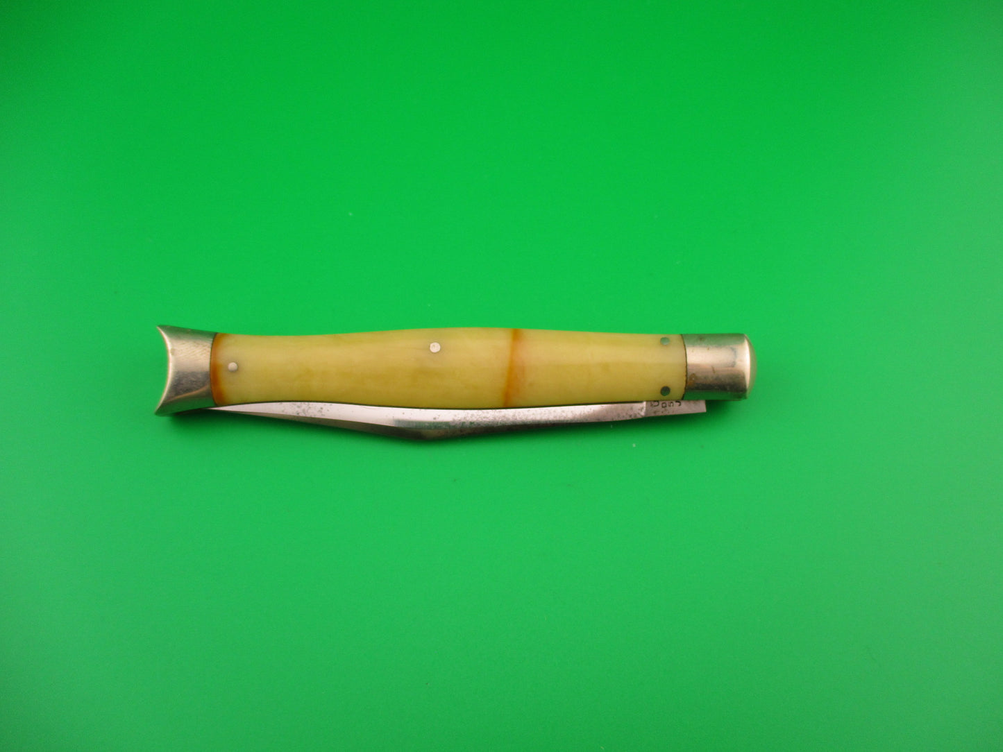 Schrade Cut Co Fishtail #1514AC Dreamsicle celluloid vintage switchblade knife