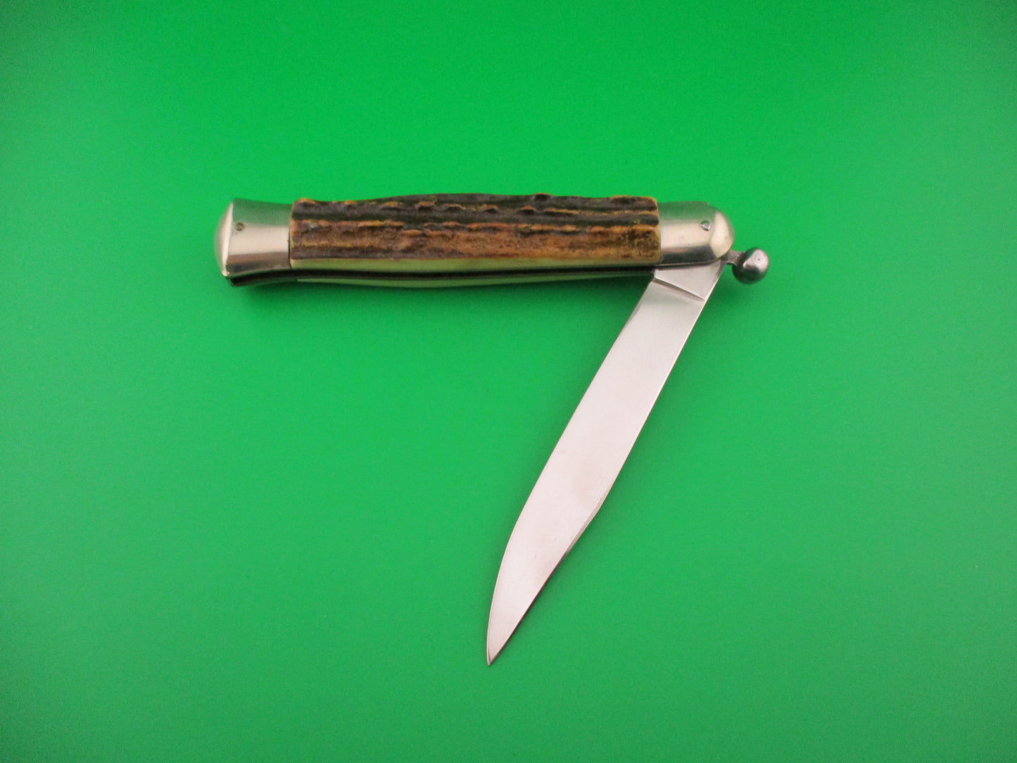 MILANO SZL ROSTFREI RAPID 25cm Italian Stag Knob Flip Open Vintage manual knife