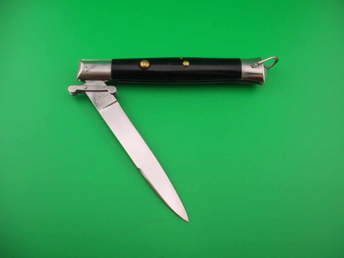 RIZZUTO ESTILETTO MILANO STAINLESS STEEL 28cm Japanese Swing Guard black switchblade