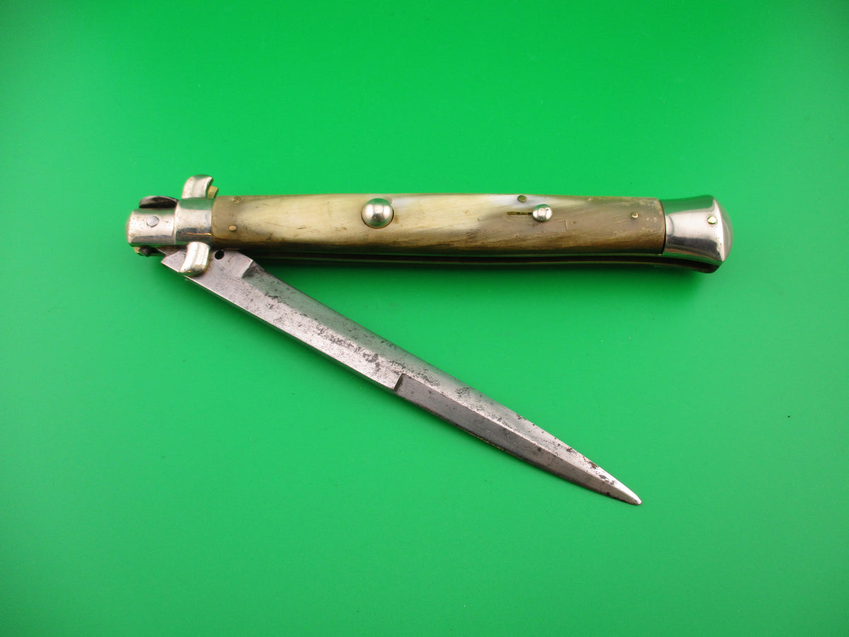 Latama 33cm Italian Picklock 1950s vintage Bayonet Horn automatic knife 5mm