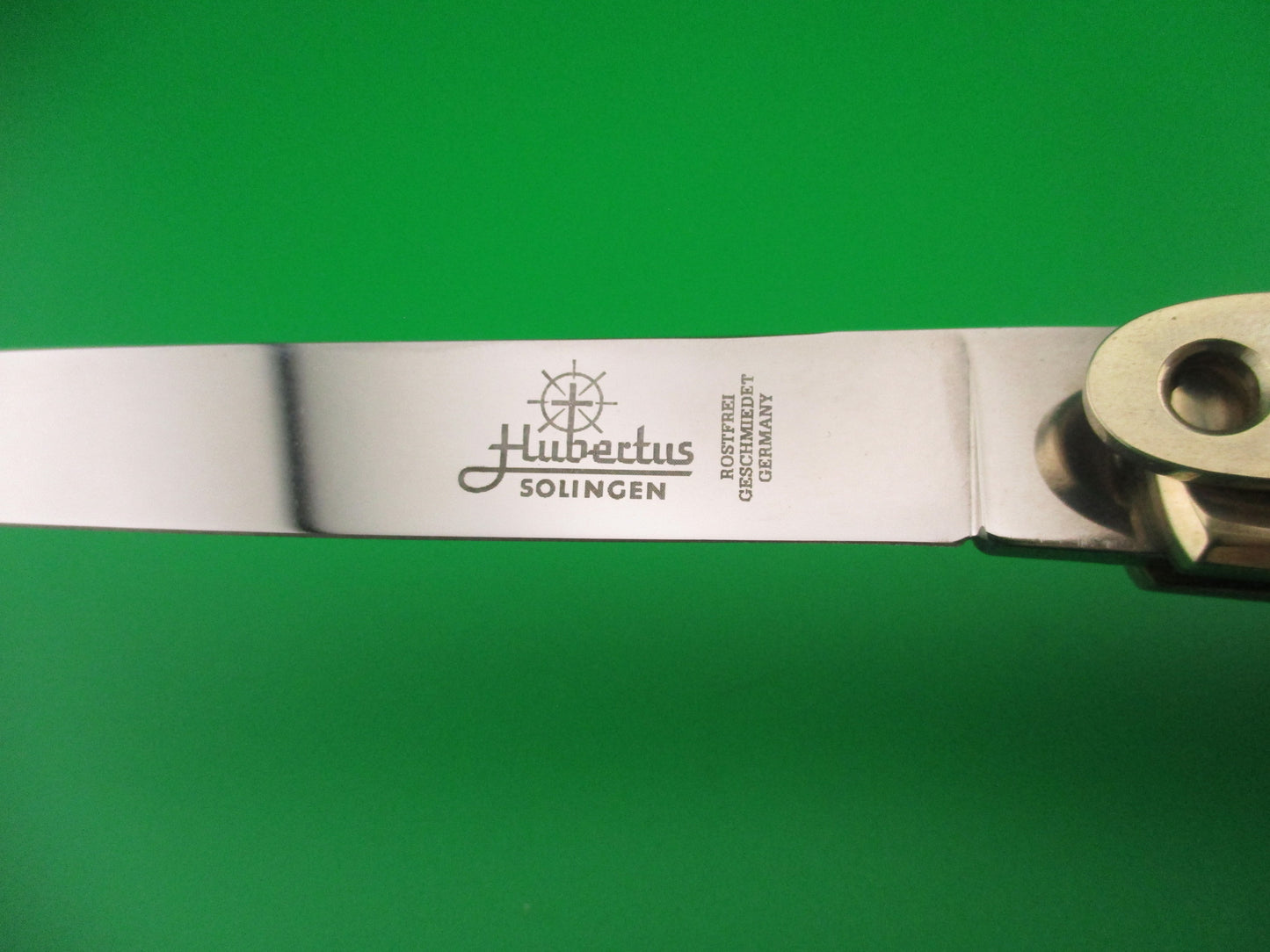 Hubertus 14cm German Slimline Stag Spear point blade Lever automatic knife