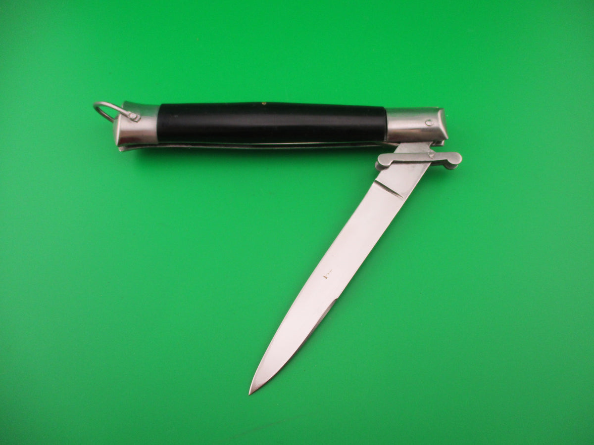 RIZZUTO ESTILETTO MILANO STAINLESS STEEL 28cm Japanese Swing Guard black switchblade