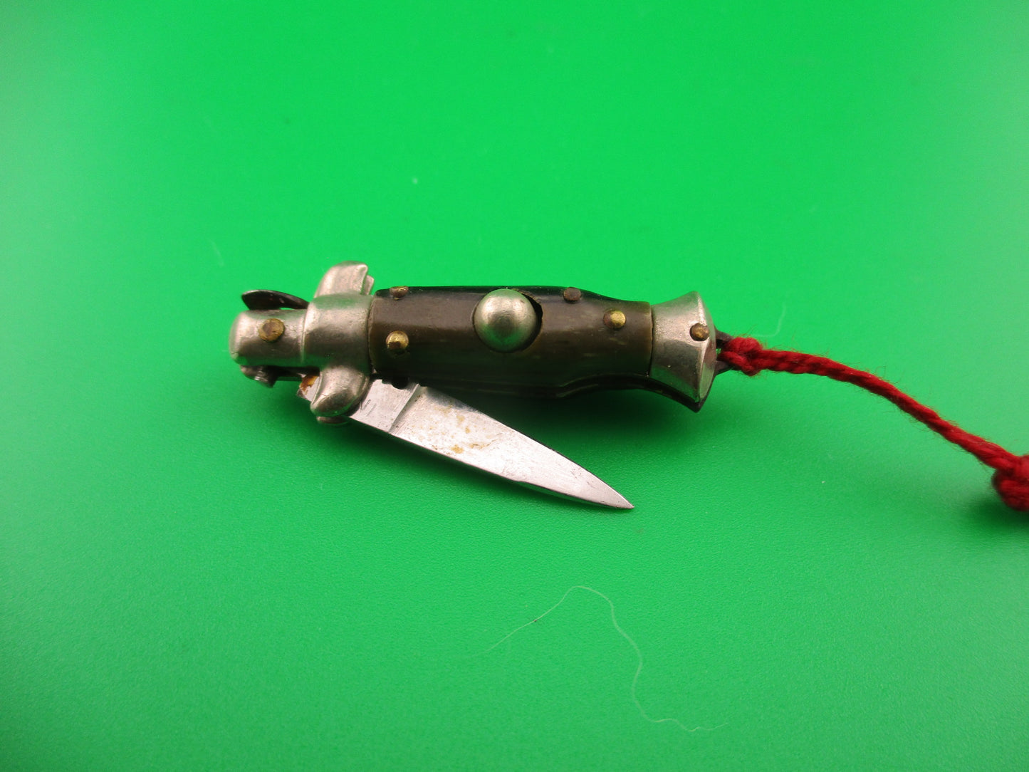 INOX 7cm Italian Mini Picklock Vintage 1960s Swedge Horn 4 pin automatic knife