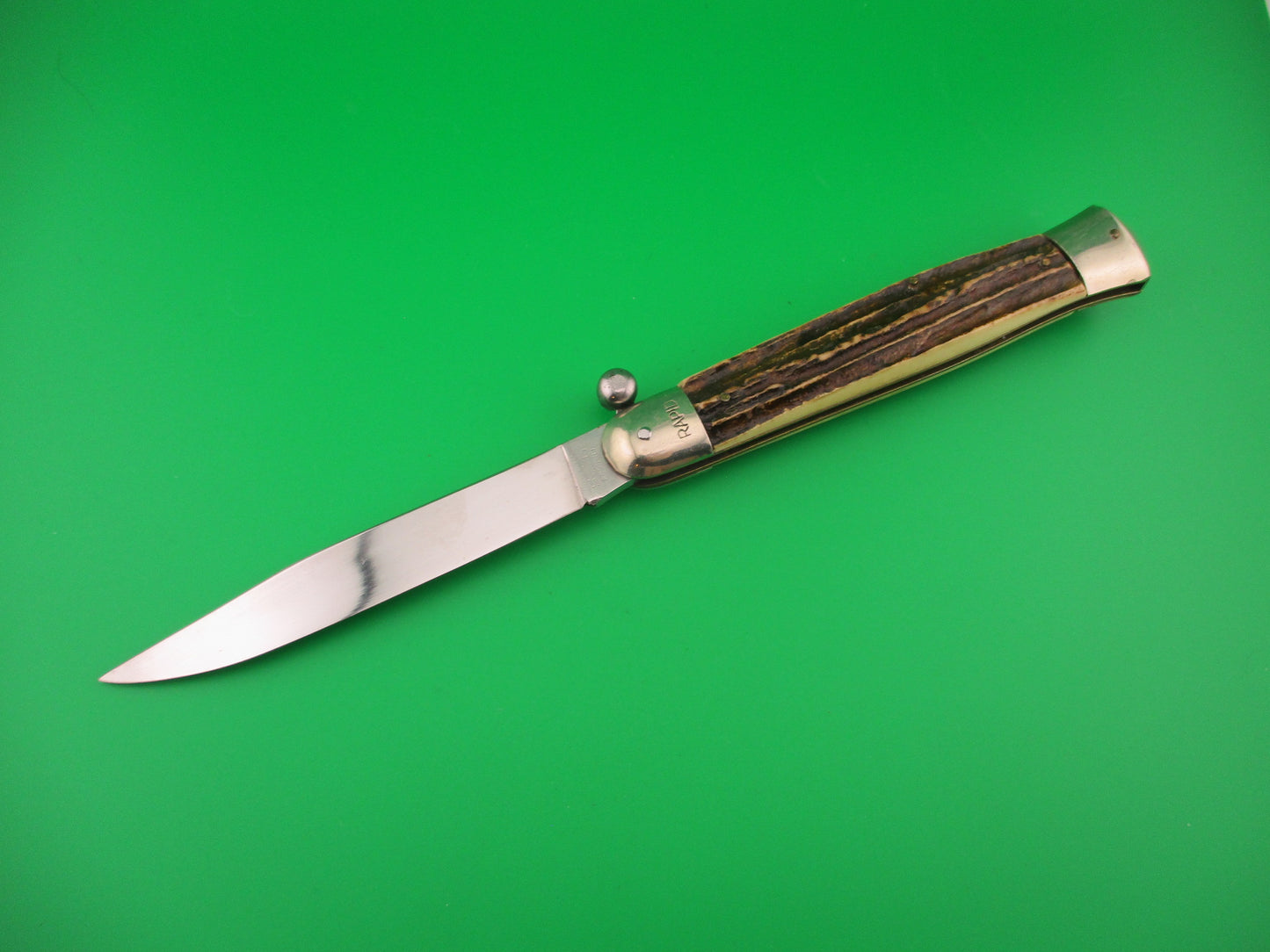 MILANO SZL ROSTFREI RAPID 25cm Italian Stag Knob Flip Open Vintage manual knife