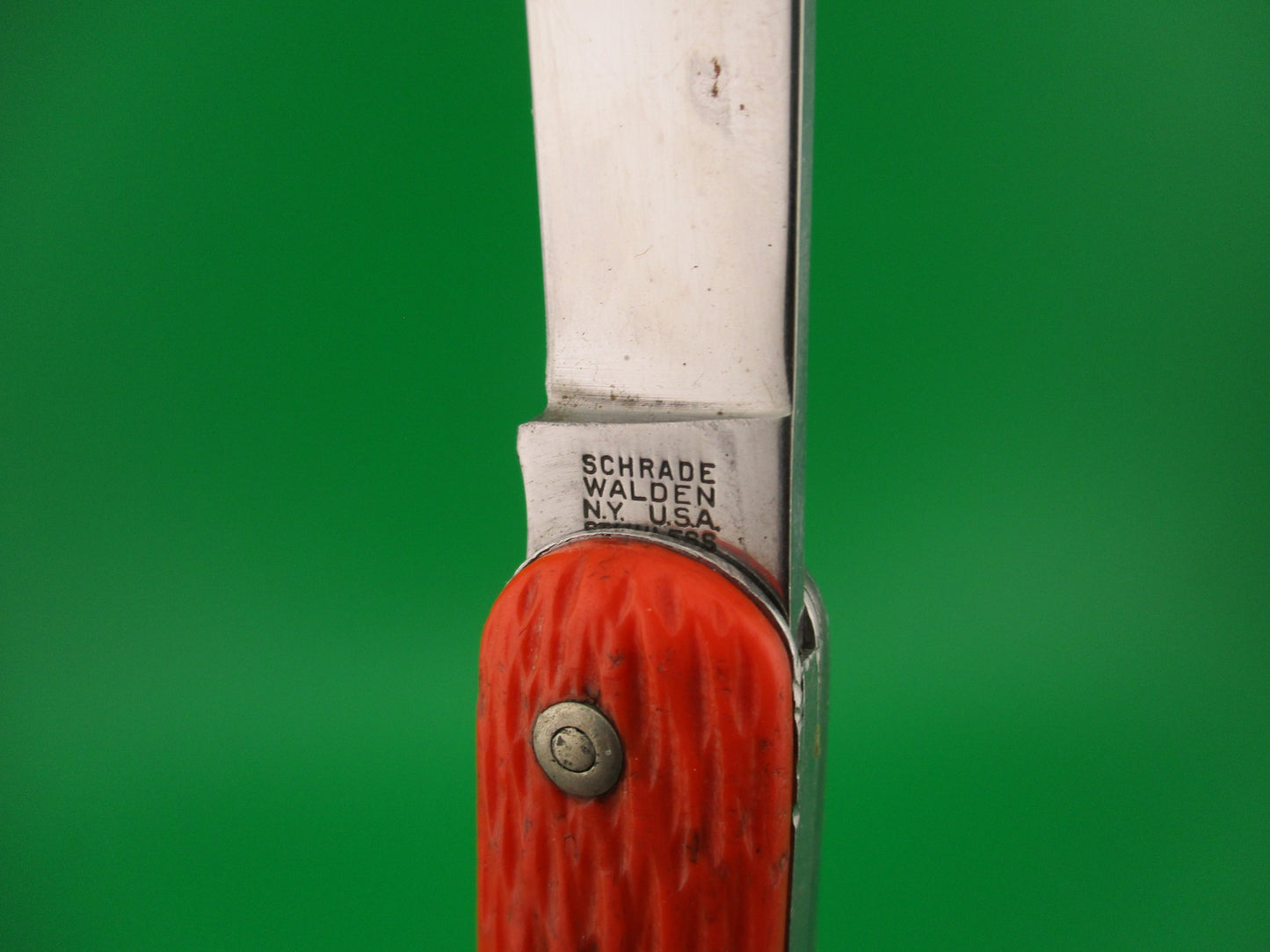 Schrade Walden vintage MC1 Orange military paratrooper switchblade knife