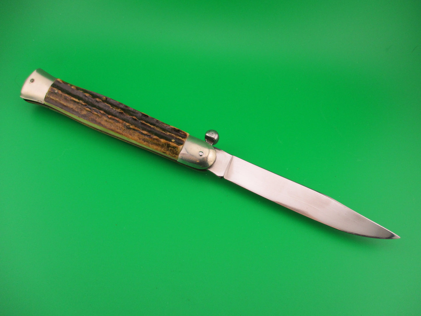 MILANO SZL ROSTFREI RAPID 25cm Italian Stag Knob Flip Open Vintage manual knife