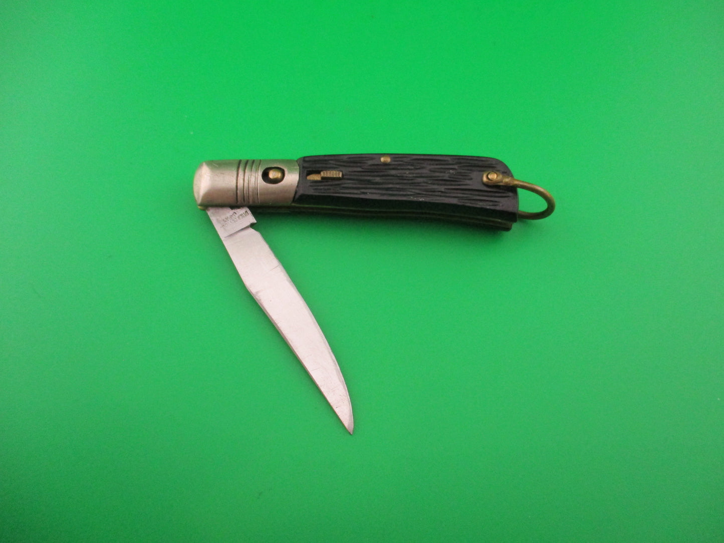 UTICA CUT CO JAPAN 15cm Japanese vintage 1960s automatic knife w lanyard