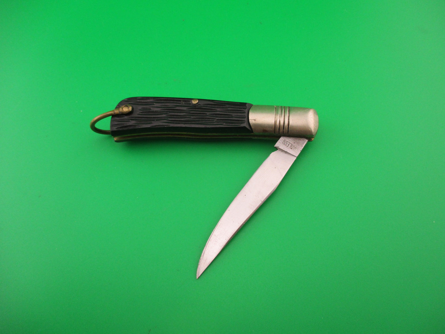 UTICA CUT CO JAPAN 15cm Japanese vintage 1960s automatic knife w lanyard