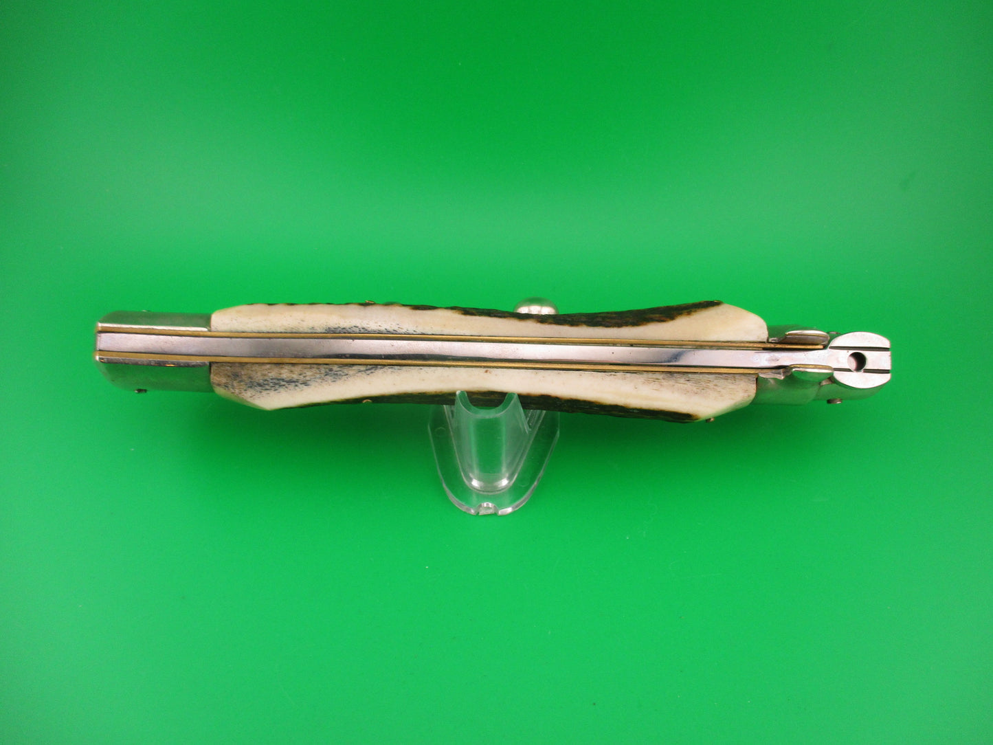 AGA CAMPOLIN ITALY 38cm Italian swivel bolster Stag stiletto 15 inch automatic knife