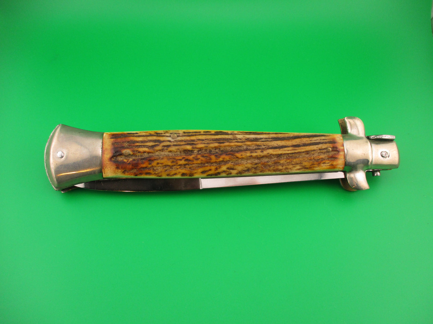 Sterile 38cm Italian Transitional Stiletto Stag 15 inch automatic knife