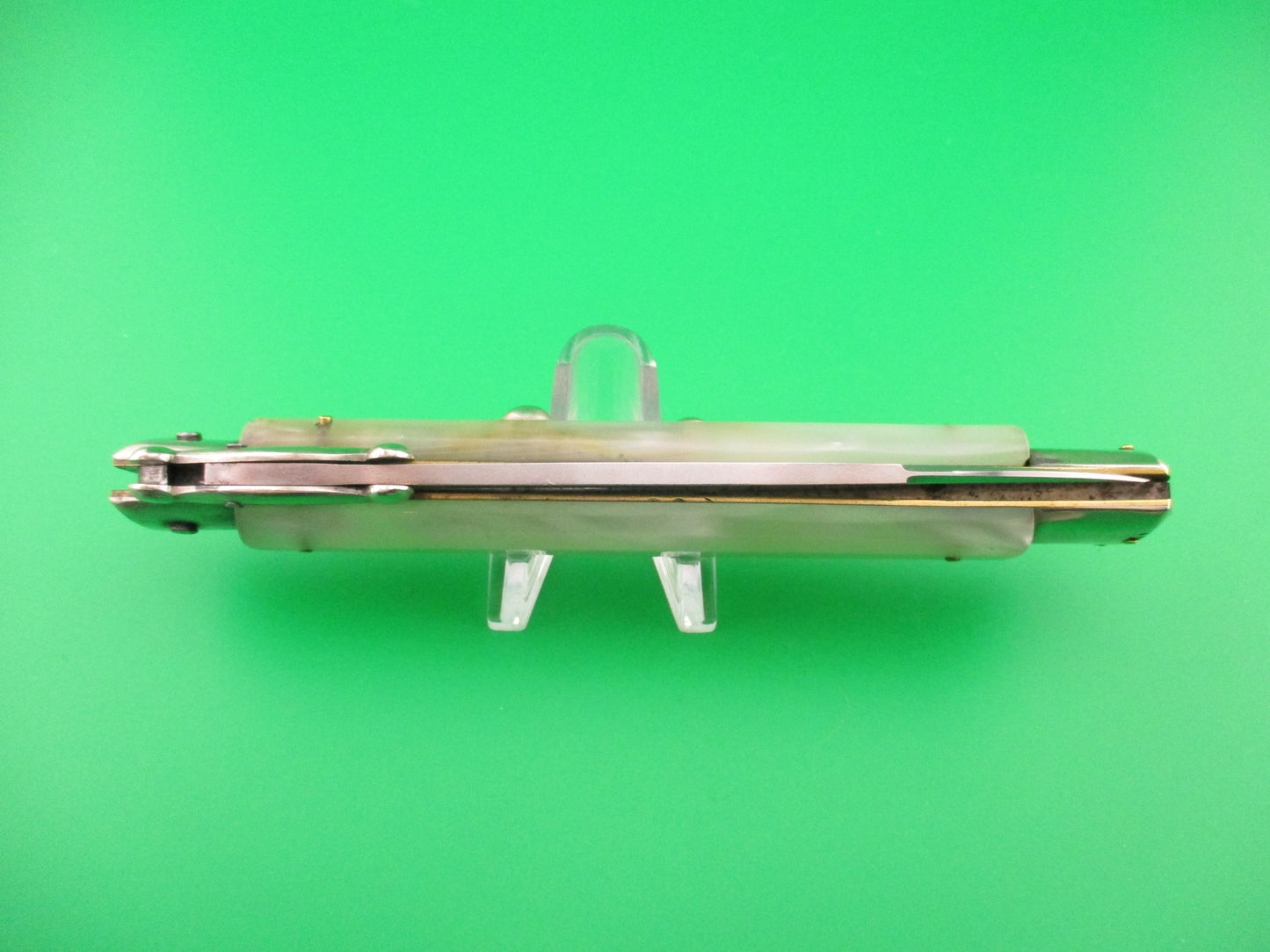 INOX 1 PATENT 28cm Italian Vintage Swing Guard lockback Pearlex automatic knife