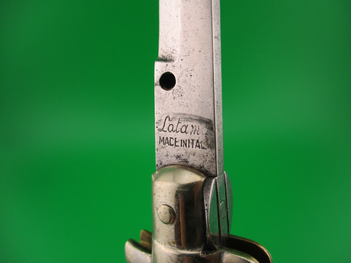 LATAMA ITALY 23cm Italian Picklock Green & Yellow horn 1950s vintage automatic knife