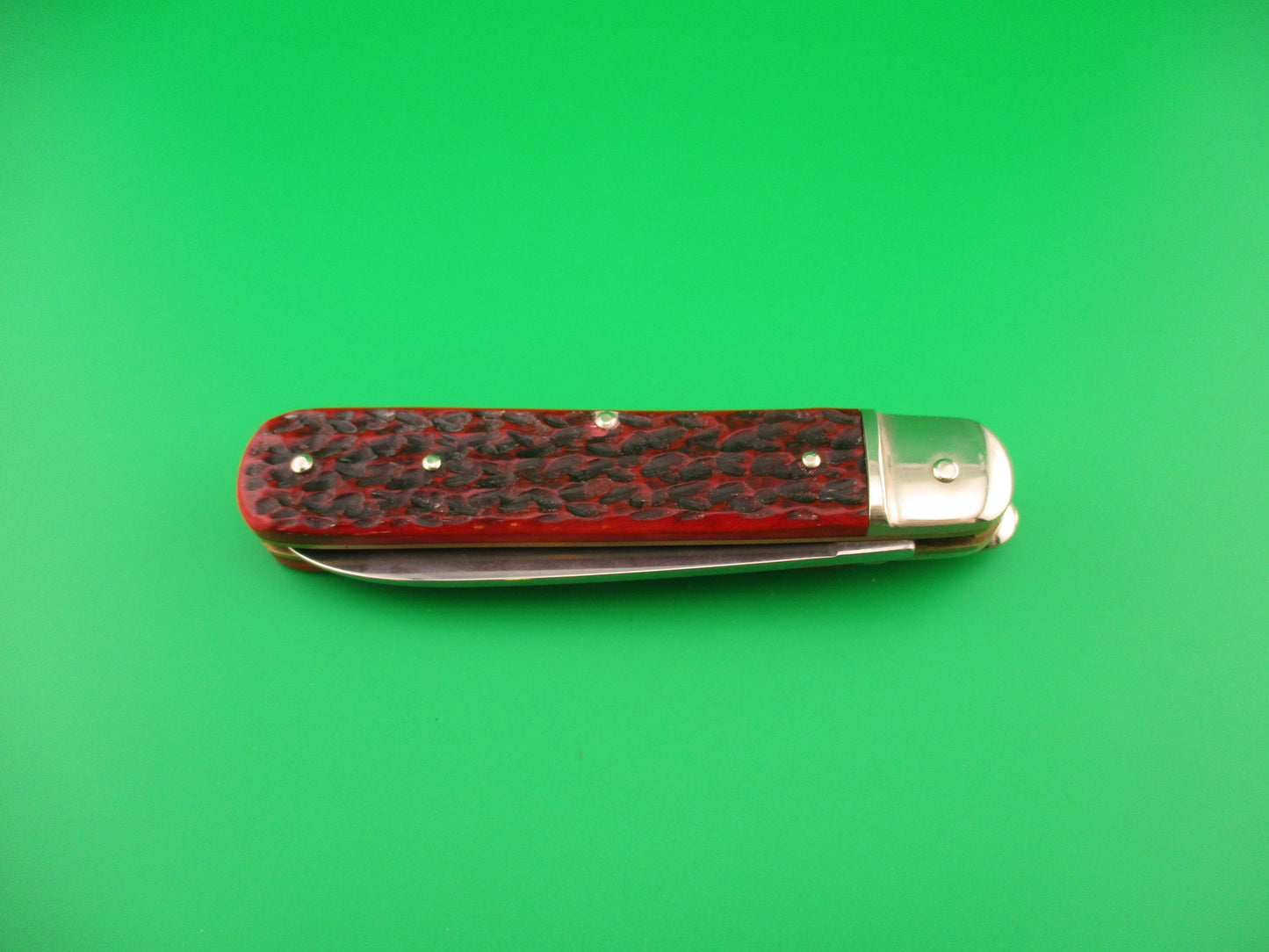 BOKER TREE BRAND CLASSIC 712 11cm German Lever automatic knife Red jigged bone