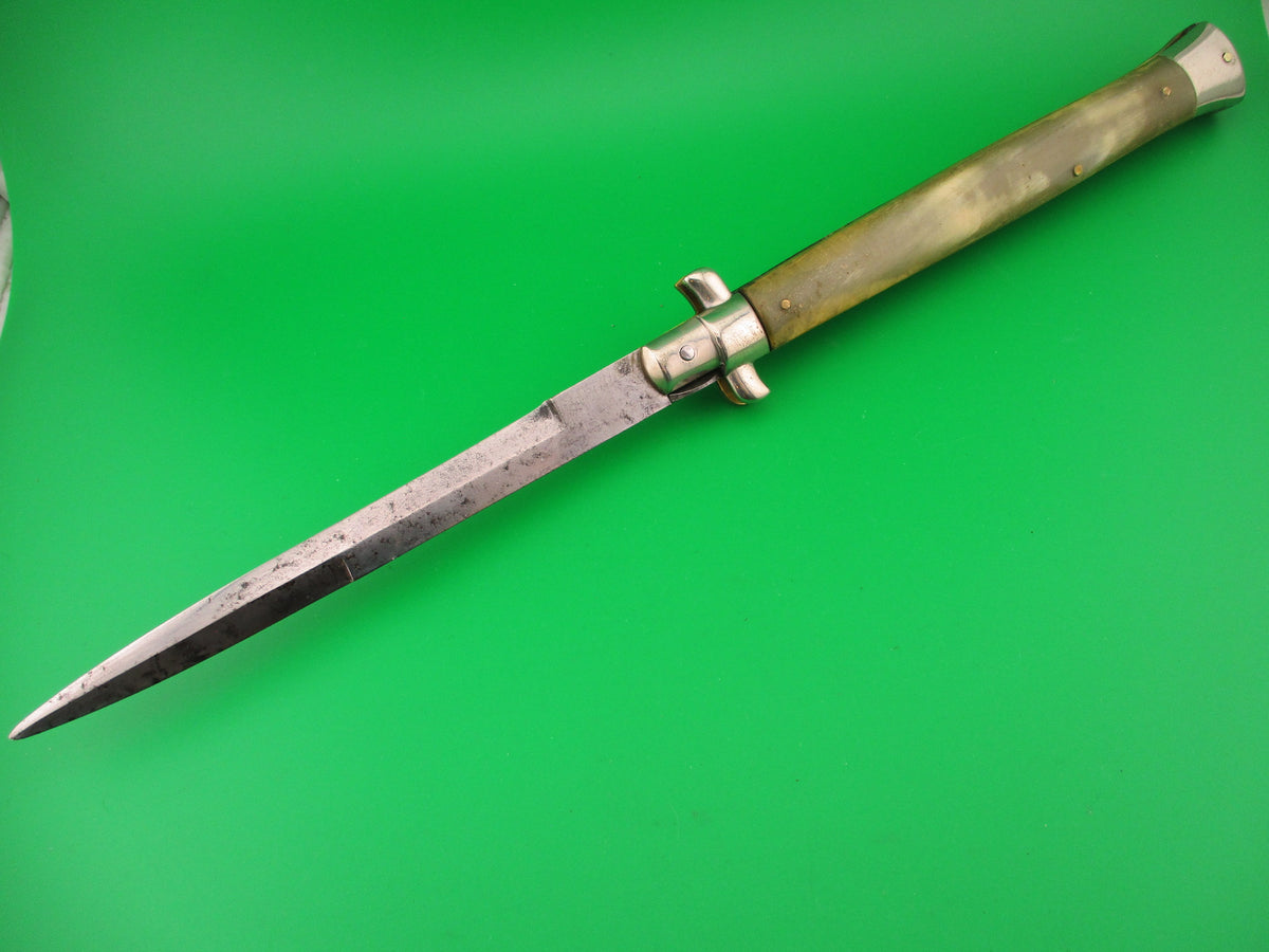 Latama 33cm Italian Picklock 1950s vintage Bayonet Horn automatic knife 5mm