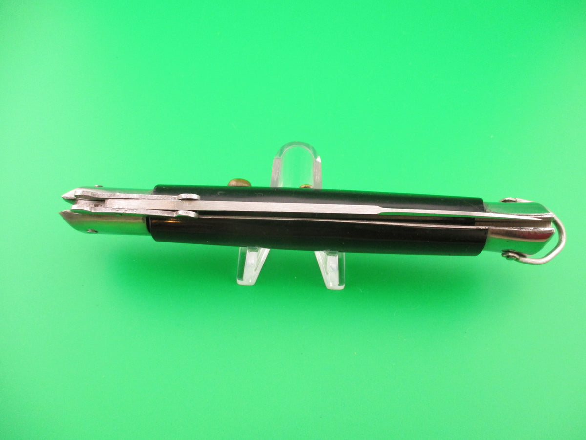 RIZZUTO ESTILETTO MILANO STAINLESS STEEL 28cm Japanese Swing Guard black switchblade