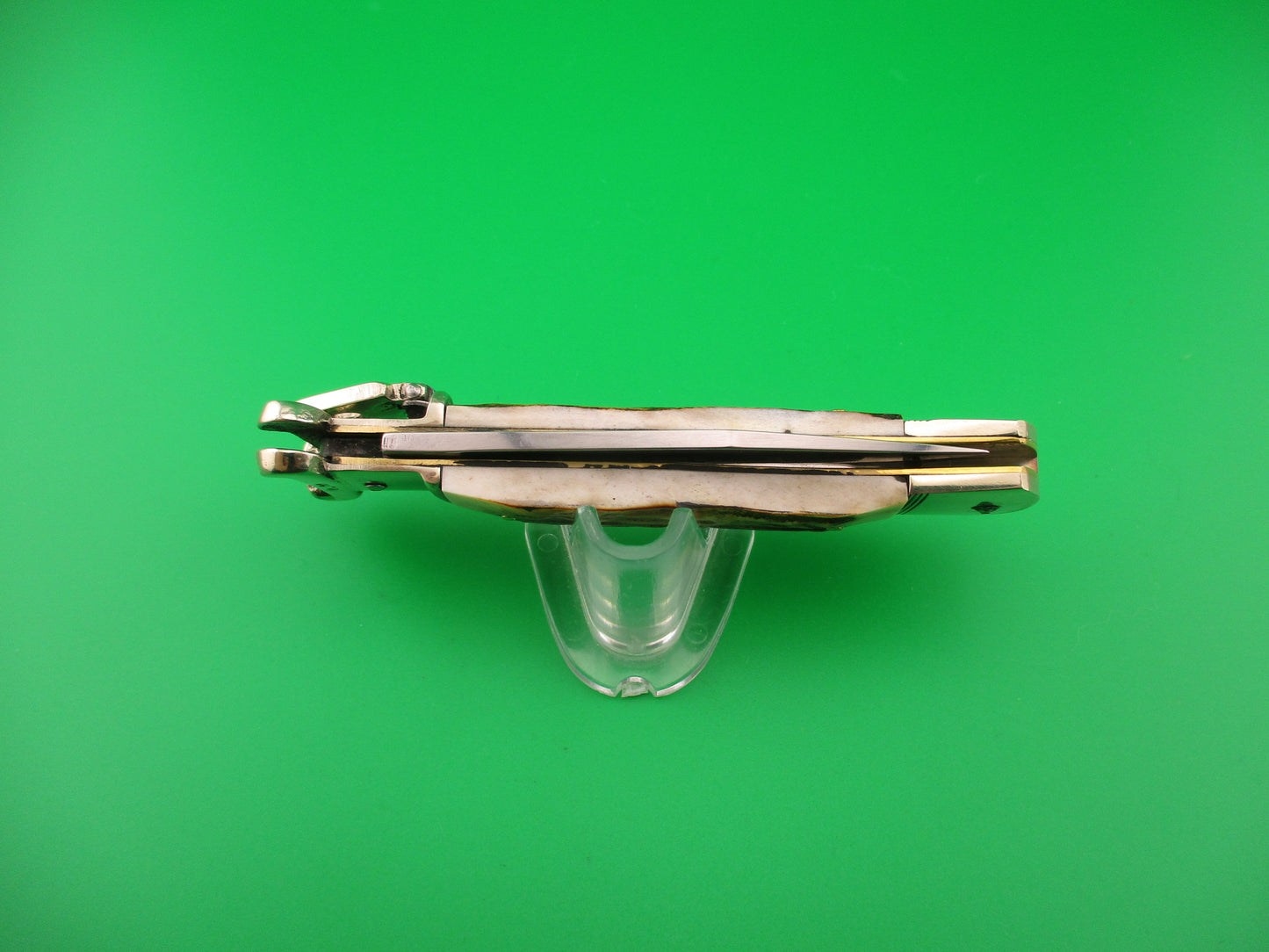Hubertus SOLINGEN 11cm German Shell Puller Stag tang stamped automatic lever knife