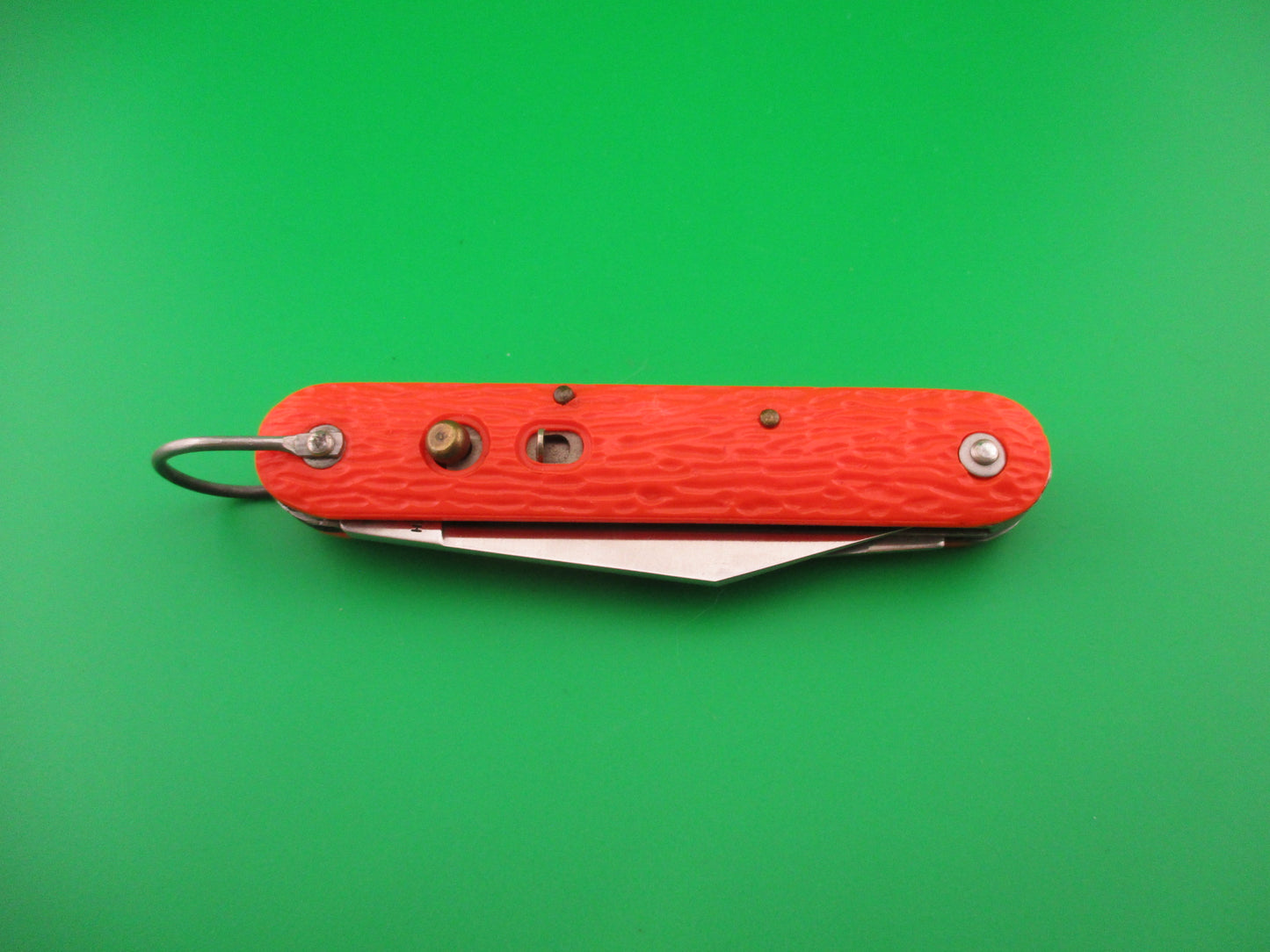 Logan Smyth Venice FL Orange Paratrooper automatic knife