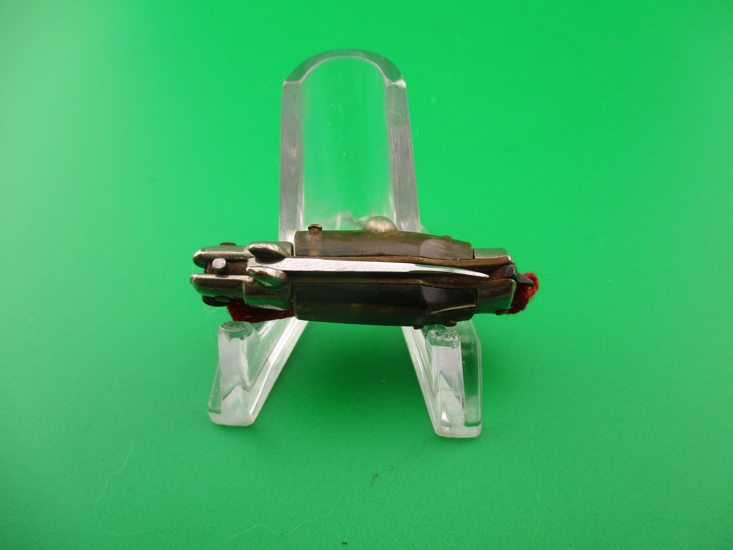 INOX 7cm Italian Mini Picklock Vintage 1960s Swedge Horn 4 pin automatic knife