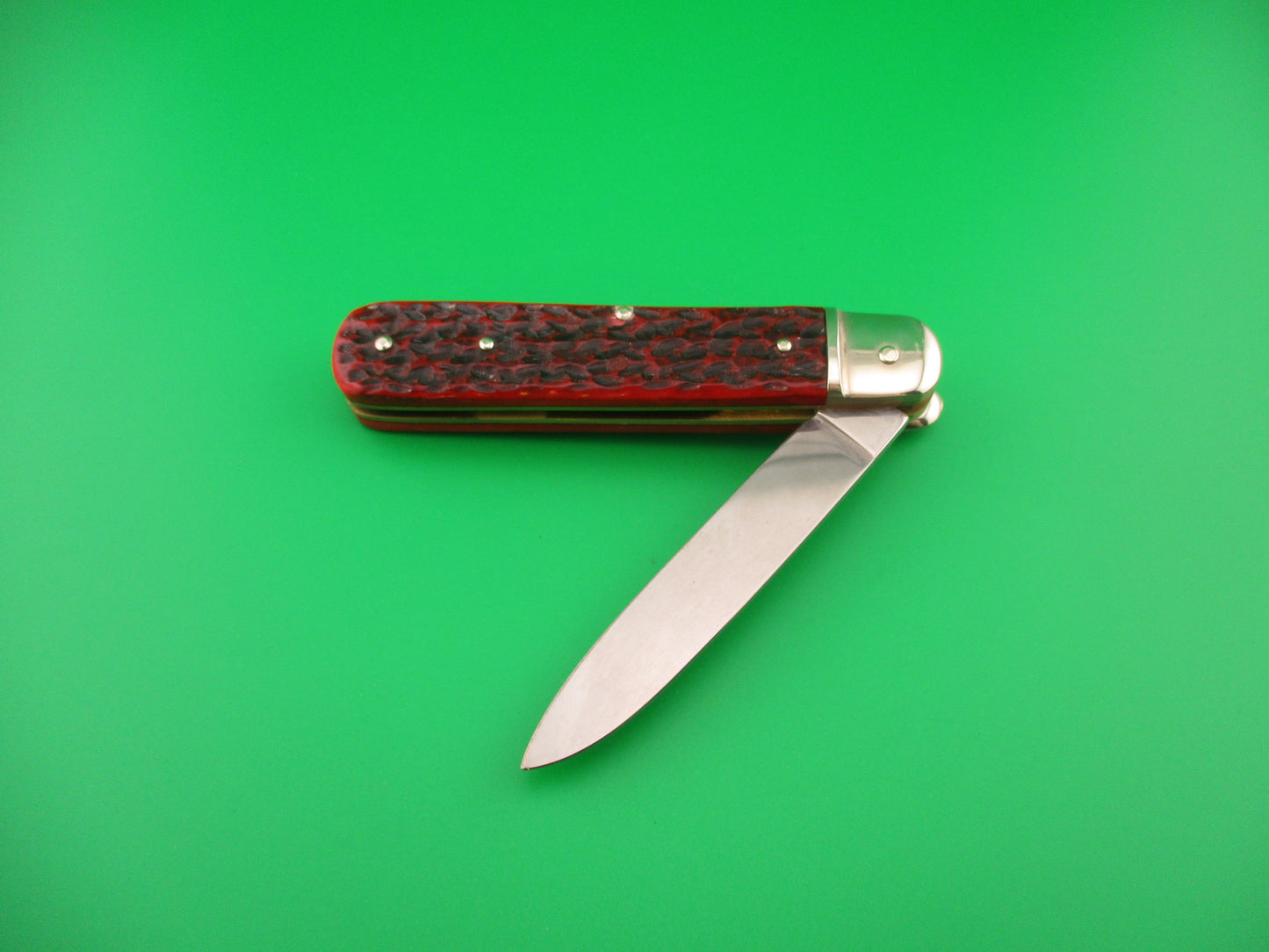 BOKER TREE BRAND CLASSIC 712 11cm German Lever automatic knife Red jigged bone