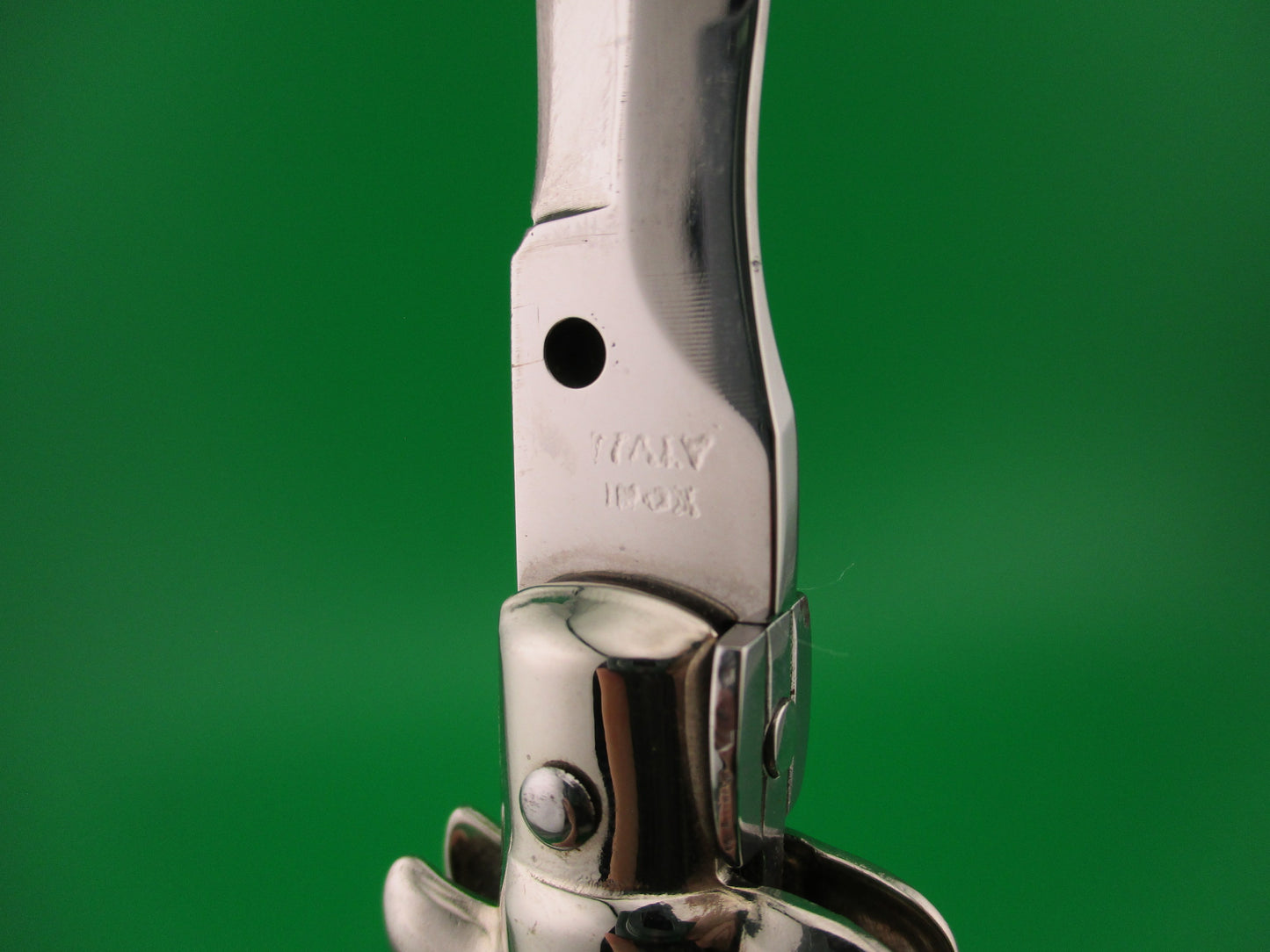 ITALY INOX 28cm Italian Swivel Bolster KRIS Brown horn automatic knife