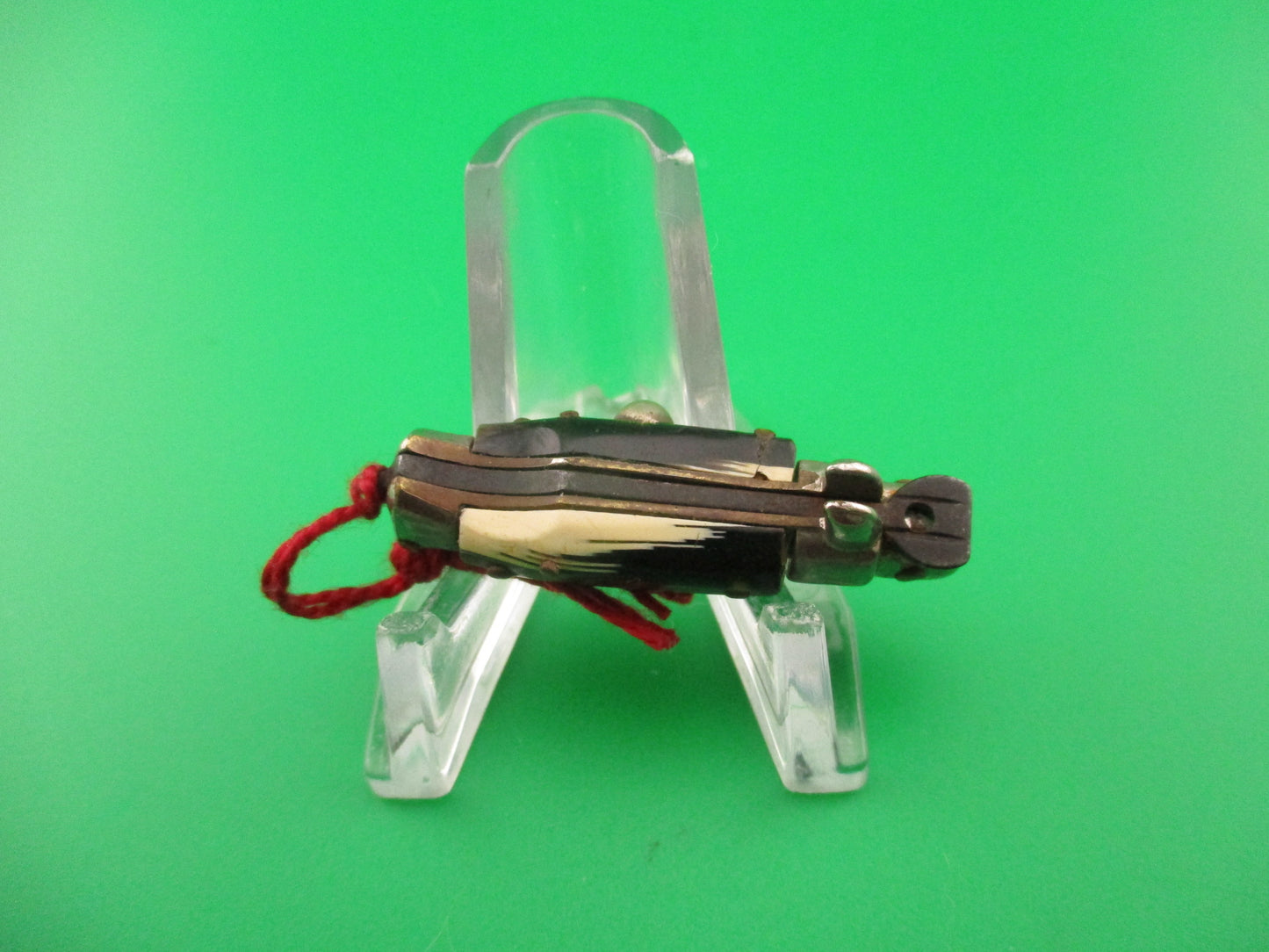 INOX 7cm Italian Mini Picklock Vintage 1960s Swedge Horn 4 pin automatic knife