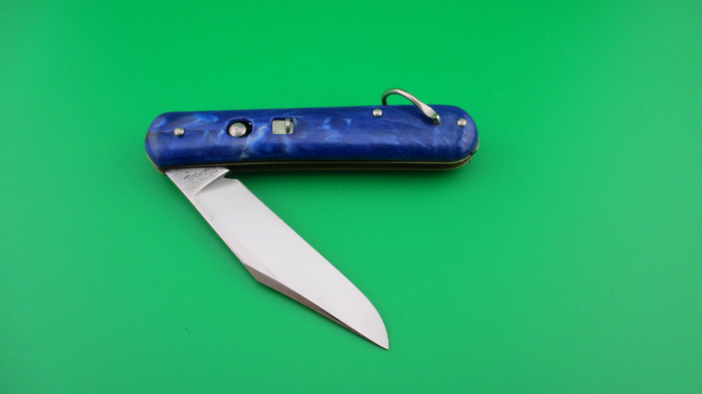 Colonial PRONTO Fatjack Blue Swirl 1950s swirl switchblade knife