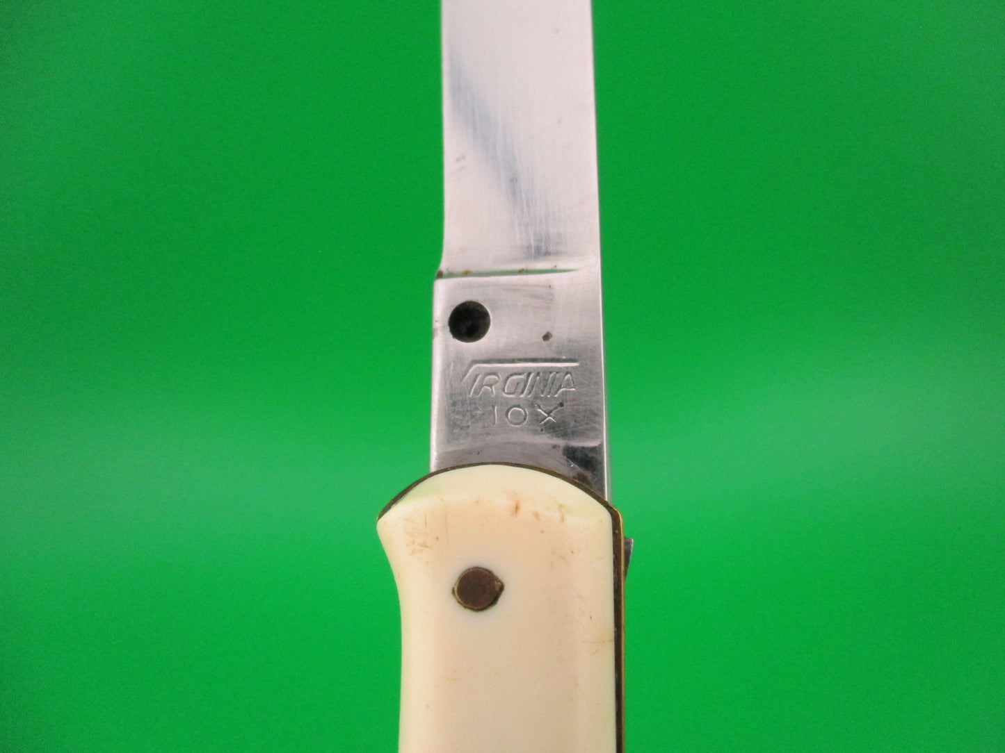VIRGINIA INOX 21cm Ackermannchen style White Vintage Italian Switchblade