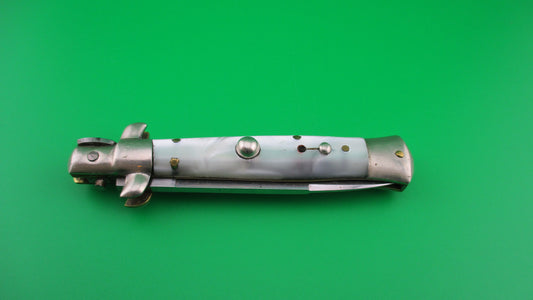 z C JUL HERBERTZ IMPORT 18cm Italian Transitional Pearlex Stiletto switchblade NOS Red Dot
