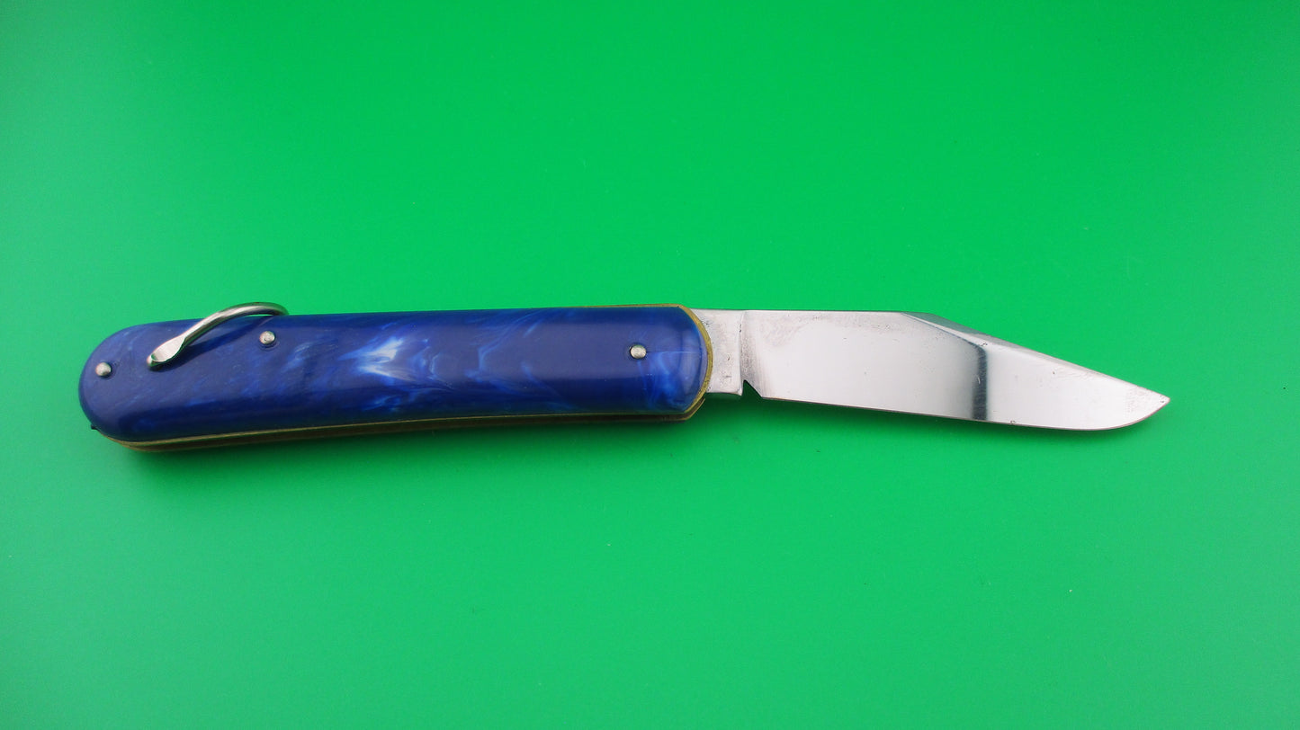 Colonial PRONTO Fatjack Blue Swirl 1950s swirl switchblade knife