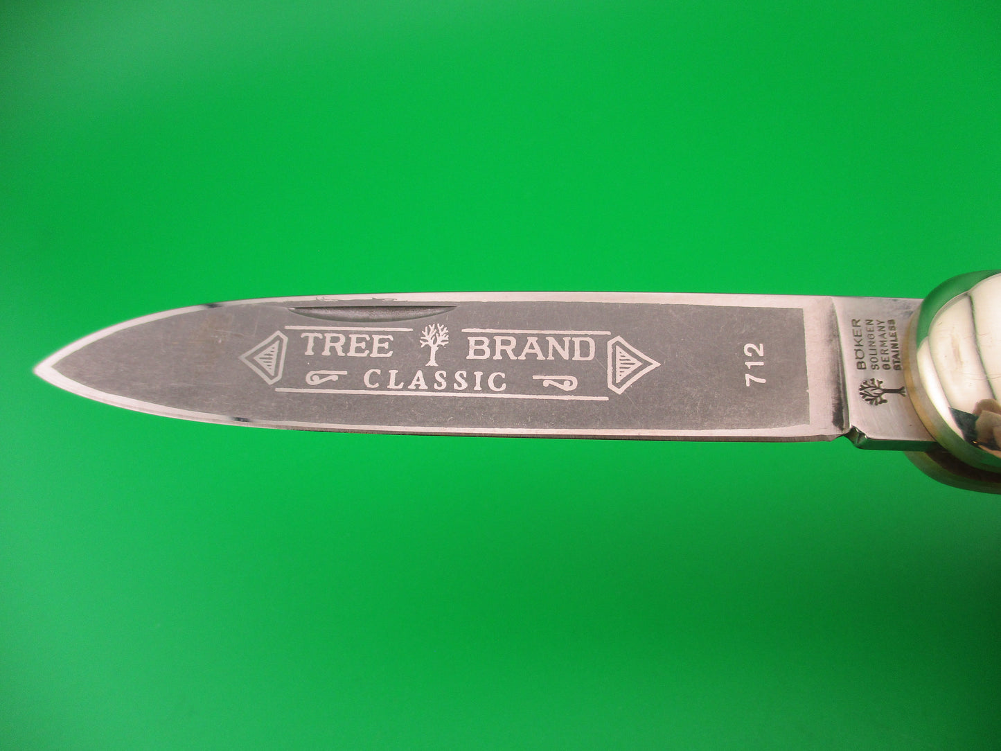 BOKER TREE BRAND CLASSIC 712 11cm German Lever automatic knife Red jigged bone