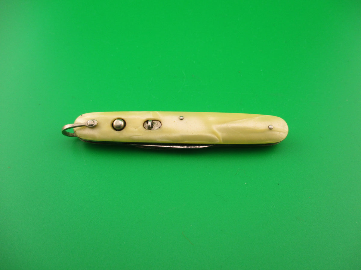 Schrade Cut Co small double Marine Pearl C.Muzzi & Co switchblade knife